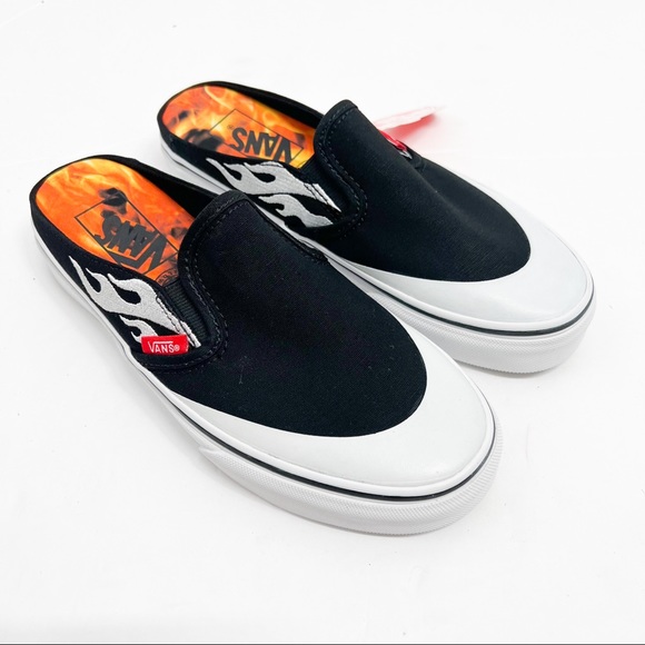 Vans x A$AP Worldwide Classic Slip-On Mules Black & White - Picture 4 of 10
